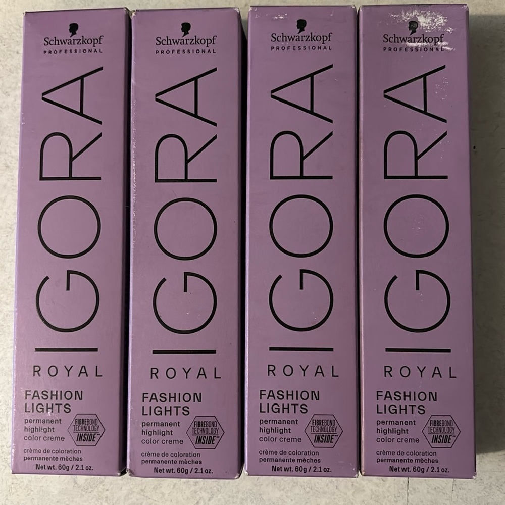 Gora Royal Schwarzkopf Permanent Highlight Color Creme L-89 Red Velvet 4 Pack